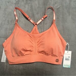 Balance Collection Seamless Adjustable Sports Bra Women’s XL Coral Pink Padded